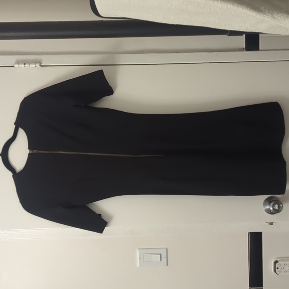 Reformation Black Evita Keyhole Cutout Stretch Midi Dress Size 4 - Picture 5 of 5